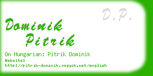 dominik pitrik business card